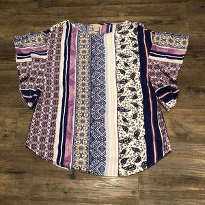 Chico's Flutter Sleeve Top